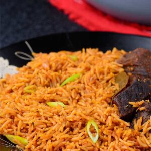 Basmati Jollof Rice, Chicken & Beef
